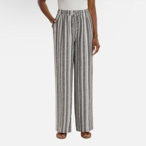 Briggs Linen Blend Pant Dark Blue and White Stripe 30-in inseam Women's